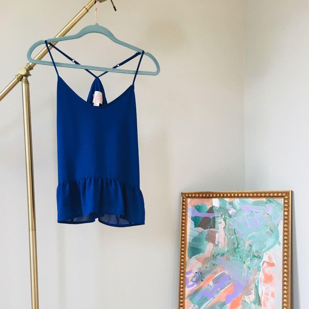 Smocked-waist Tank Blouse